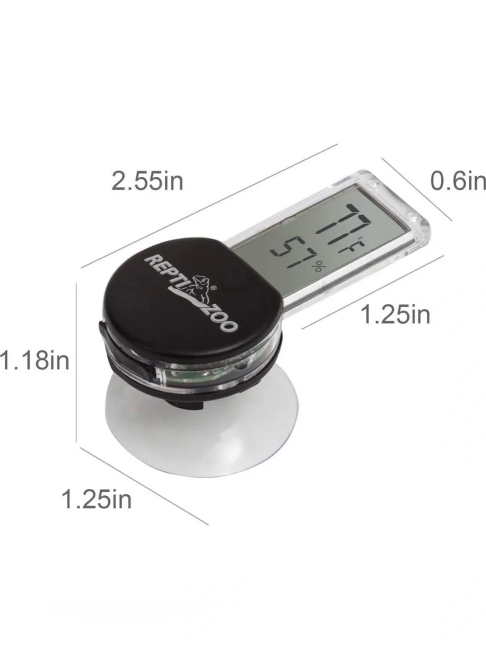 REPTI ZOO Reptile Terrarium Thermometer Hygrometer Digital Di